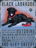Black Labrador Metal Sign