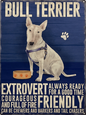 Bull Terrier Metal Sign