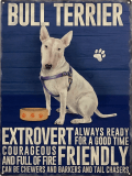 Bull Terrier Metal Wall Sign
