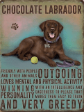 Brown Labrador Metal Sign