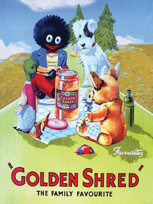 Golden Shred Metal Wall Sign