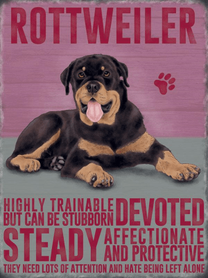 Rottweiler Metal Sign