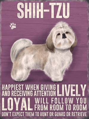 Shih-Tzu Metal Sign