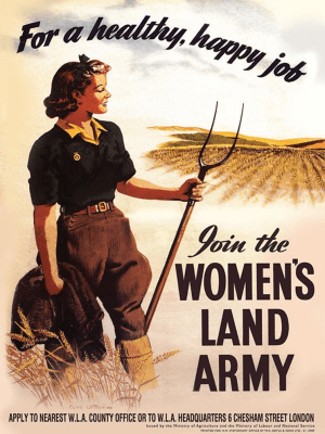 Women's Land Army Vintage Metal Wall Sign